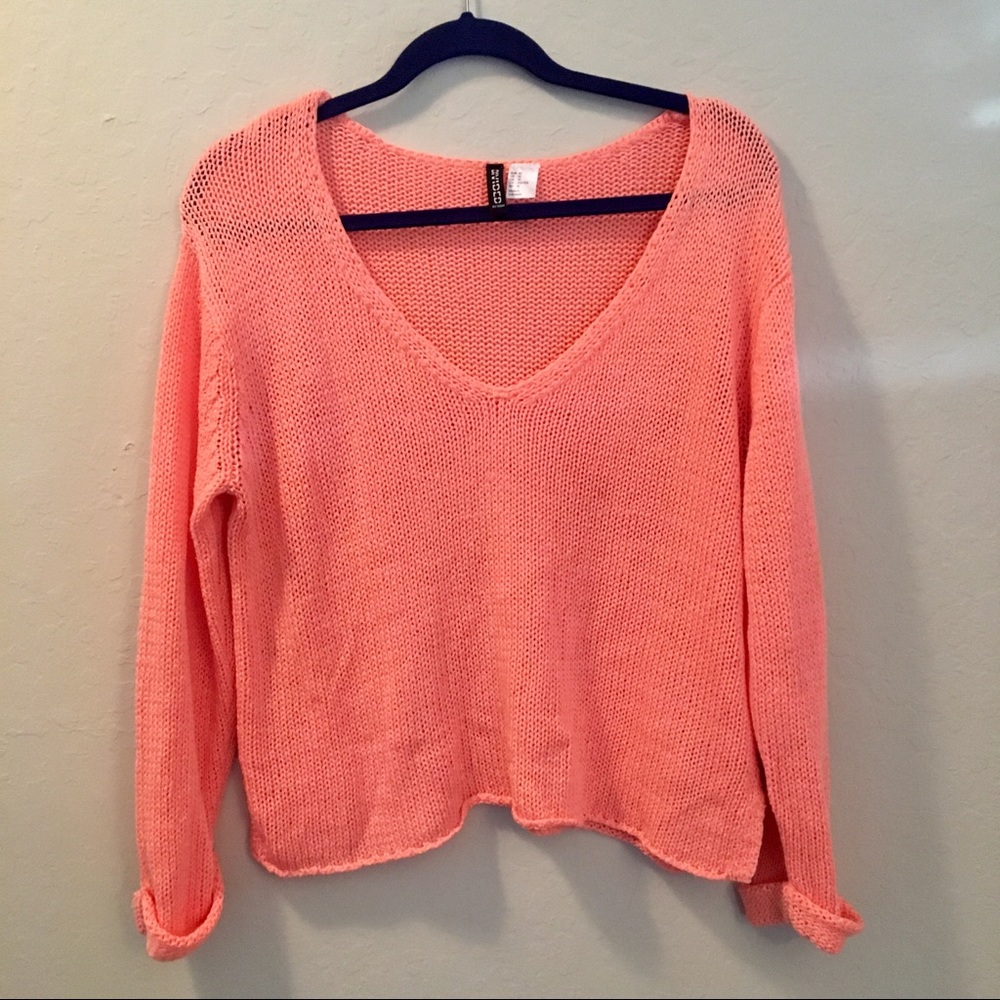 H&M Coral Knit Sweater